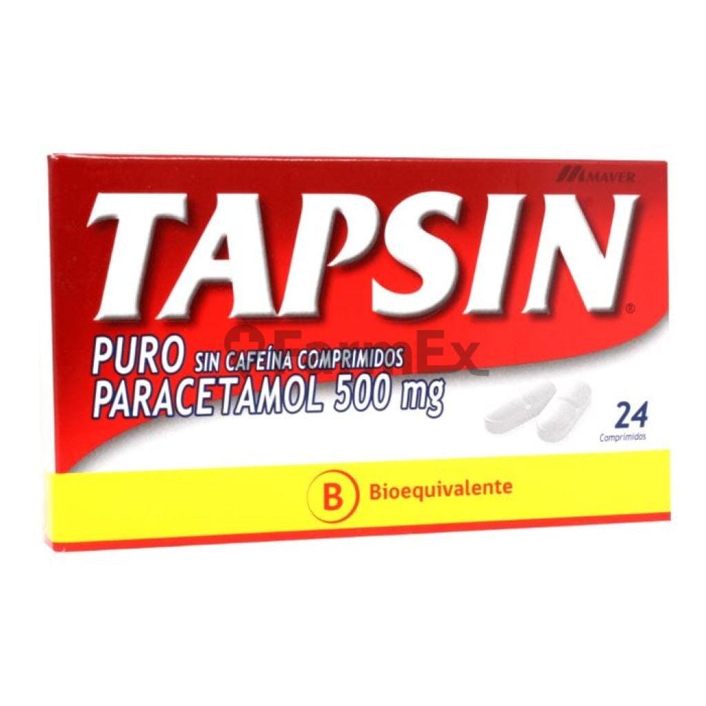 Tapsin Puro Sin Cafeina 500 mg x 24 comprimidos Farmex-Pluxee-Persistente 