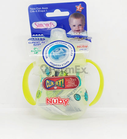 Taza con Asas Clik-it Etapa 1 x 270 ml Farmex-Fonasa-Persistente 