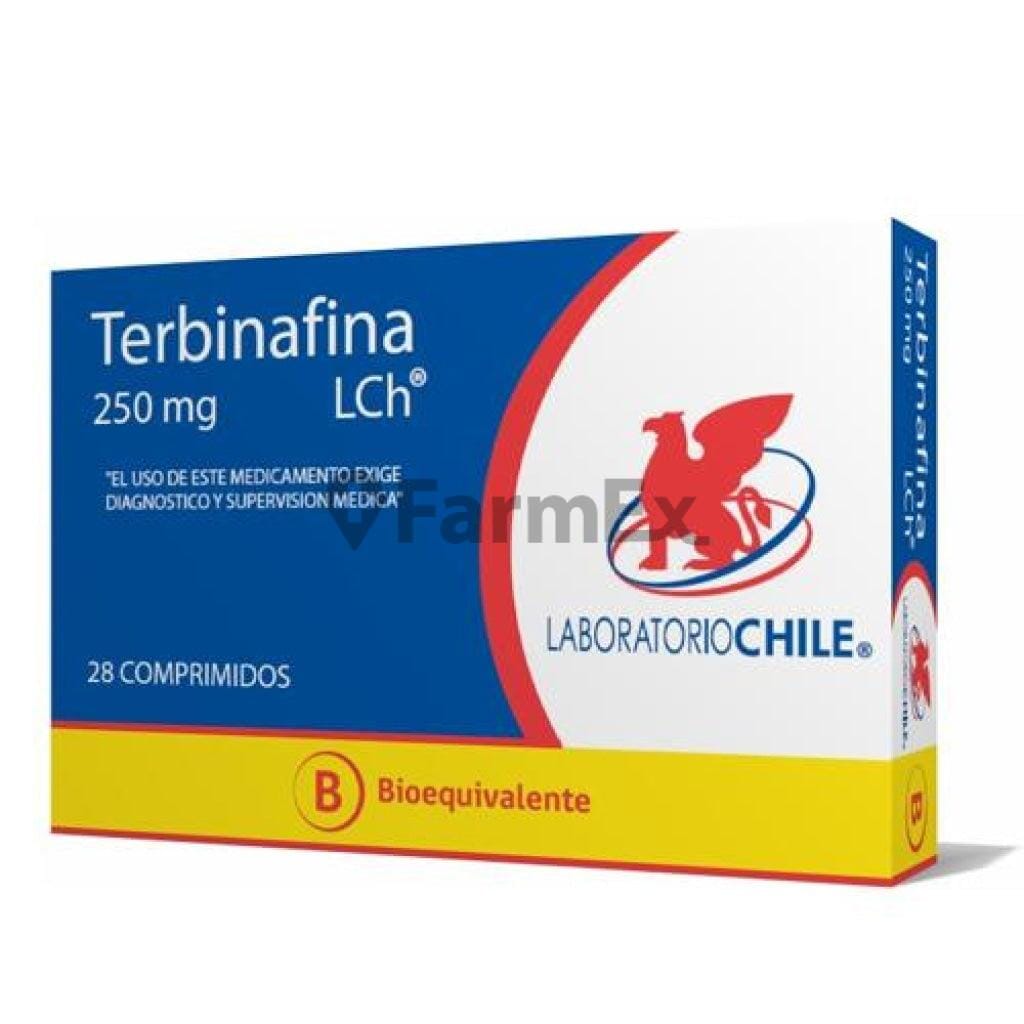 Terbinafina 250 mg x 28 comprimidos Farmex-MiaHealth-Persistente 