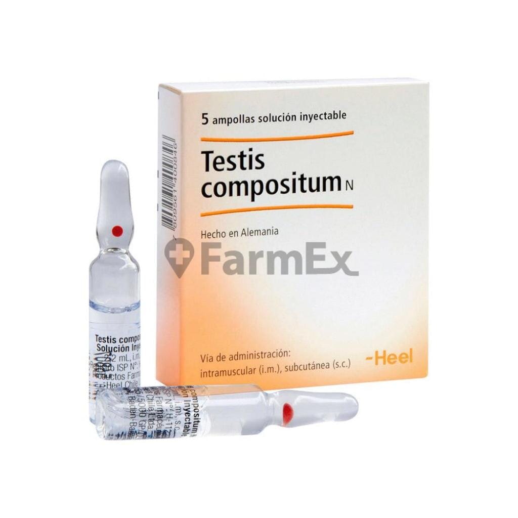 Testis Compositum N Solución Inyectable x 5 ampollas Farmex-VidaTres-Persistente 