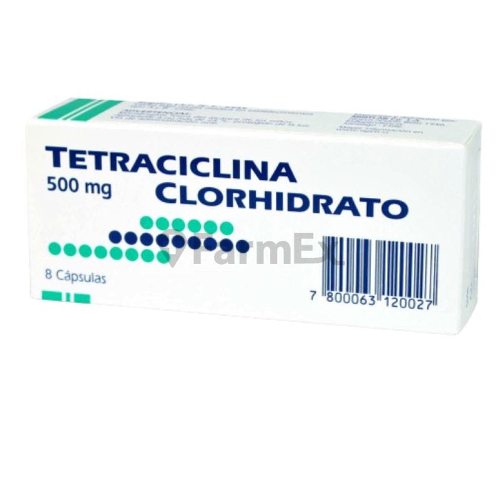 Tetraciclina 500 mg x 8 cápsulas Farmex-VidaTres-Persistente 