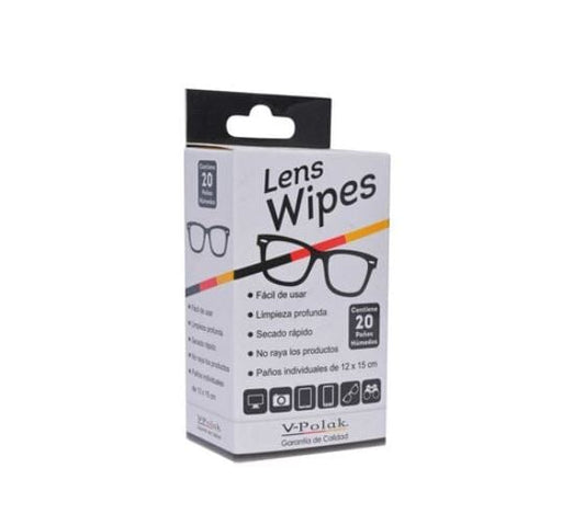 Toallitas Para Lentes Clean 20 paños V-Polak 