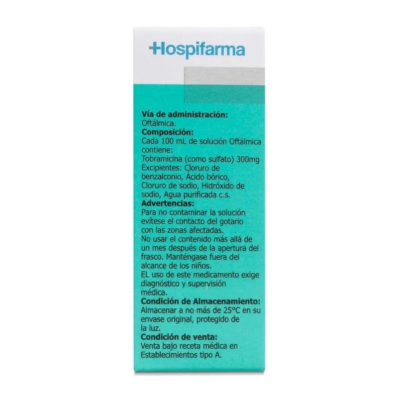 Tobramicina Sol. Oft 0,3% X 5ml. HOSPIFARMA 