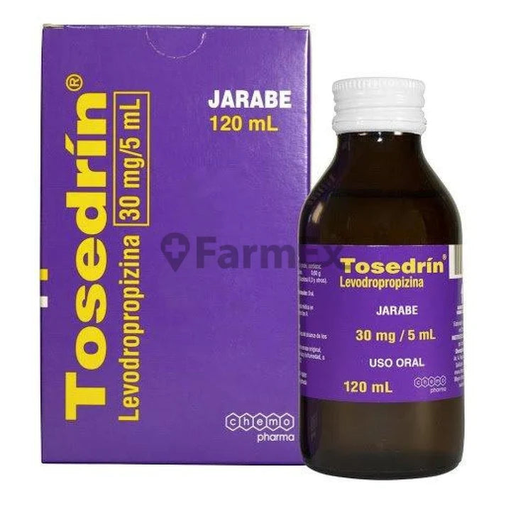Tosedrin 30 mg / 5 mL x 120 mL "Ley Cenabast"