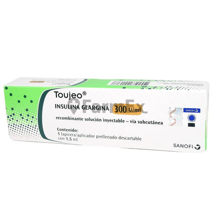 Toujeo 300 U / mL Solución Inyectable 1.5 mL x 1 lápiz "Ley Cenabast" Farmex-VidaTres-Persistente 