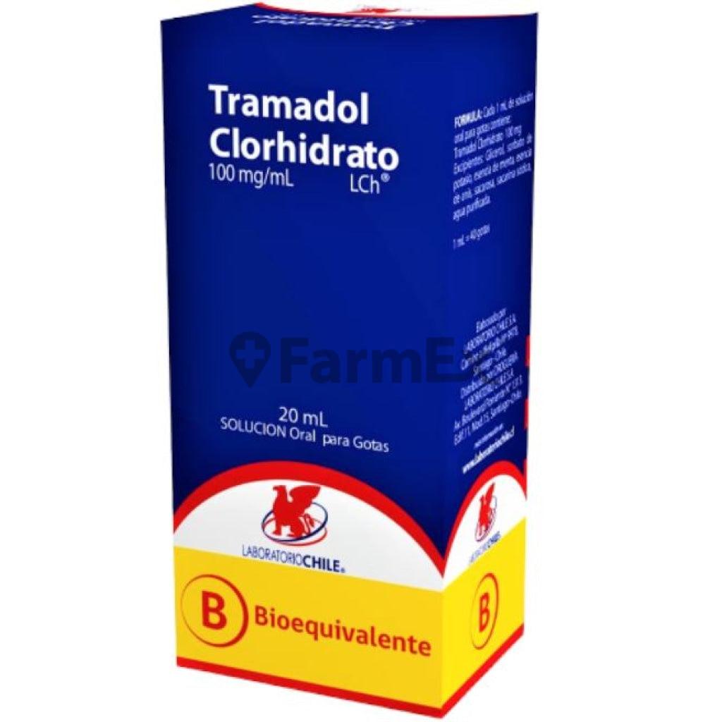 Tramadol Solución Oral Gotas 100 mg / mL x 20 mL.