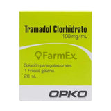 Tramadol Solución para Gotas Orales 100 mg / mL x 20 mL susc-1 de 2 meses