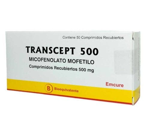 Transcept 500 mg x 50 comprimidos recubiertos "Ley Cenabast" Emcure 