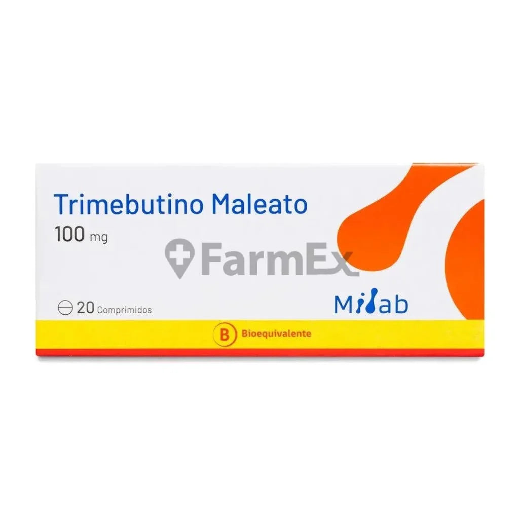 Trimebutino Maleato 100 mg x 20 comprimidos.