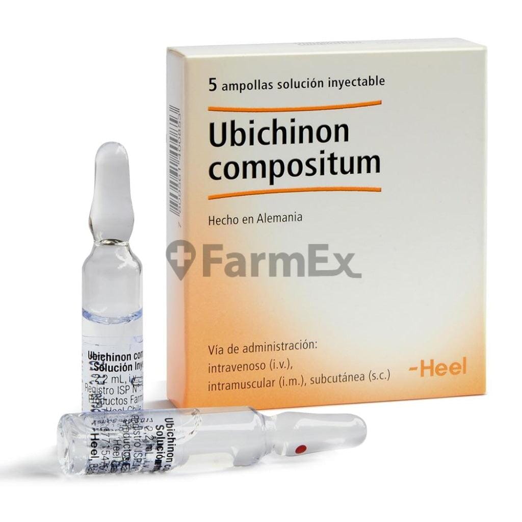 Ubichinon Compositum Solución Inyectable x 5 ampollas Farmex-BanMedica-Persistente 