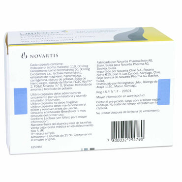 Ultibro 110/50 mcg x 30 cápsulas para inhalación NOVARTIS 
