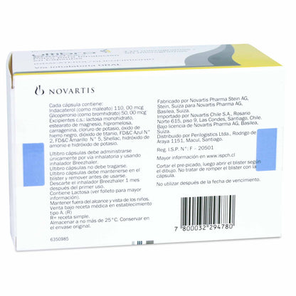 Ultibro 110/50 mcg x 30 cápsulas para inhalación NOVARTIS 