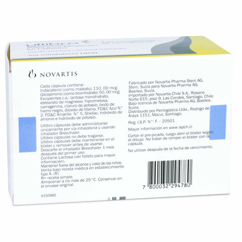 Ultibro 110/50 mcg x 30 cápsulas para inhalación