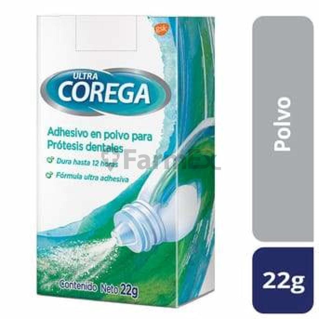 Ultra Corega Polvo Adhesivo Sabor Menta x 22 g. Farmex-Fonasa 