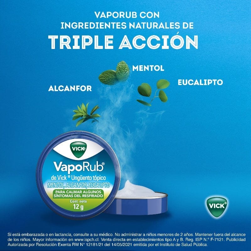 Ungüento Vick VapoRub 12g Farmex-VidaTres-Persistente 