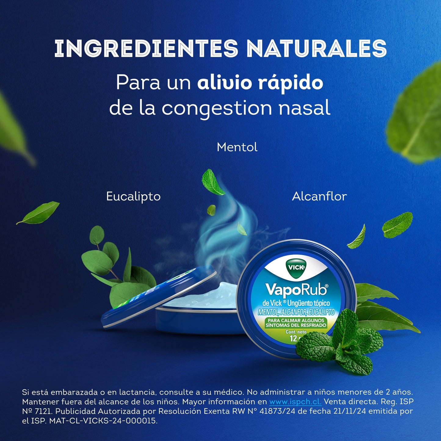 Ungüento Vick VapoRub 12g (vencimiento enero 2025) Farmex-Fonasa-Persistente 