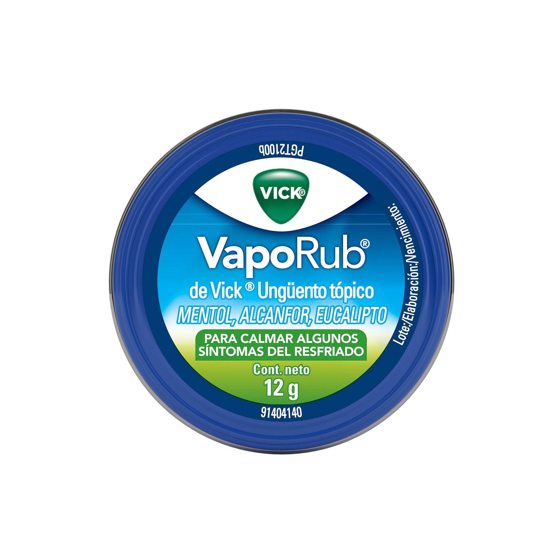 Ungüento Vick VapoRub 12g (vencimiento enero 2025) Farmex-MiaHealth-Persistente 