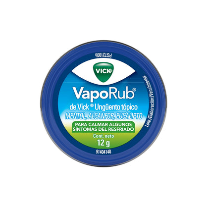 Ungüento Vick VapoRub 12g (vencimiento enero 2025) Farmex-MiaHealth-Persistente 