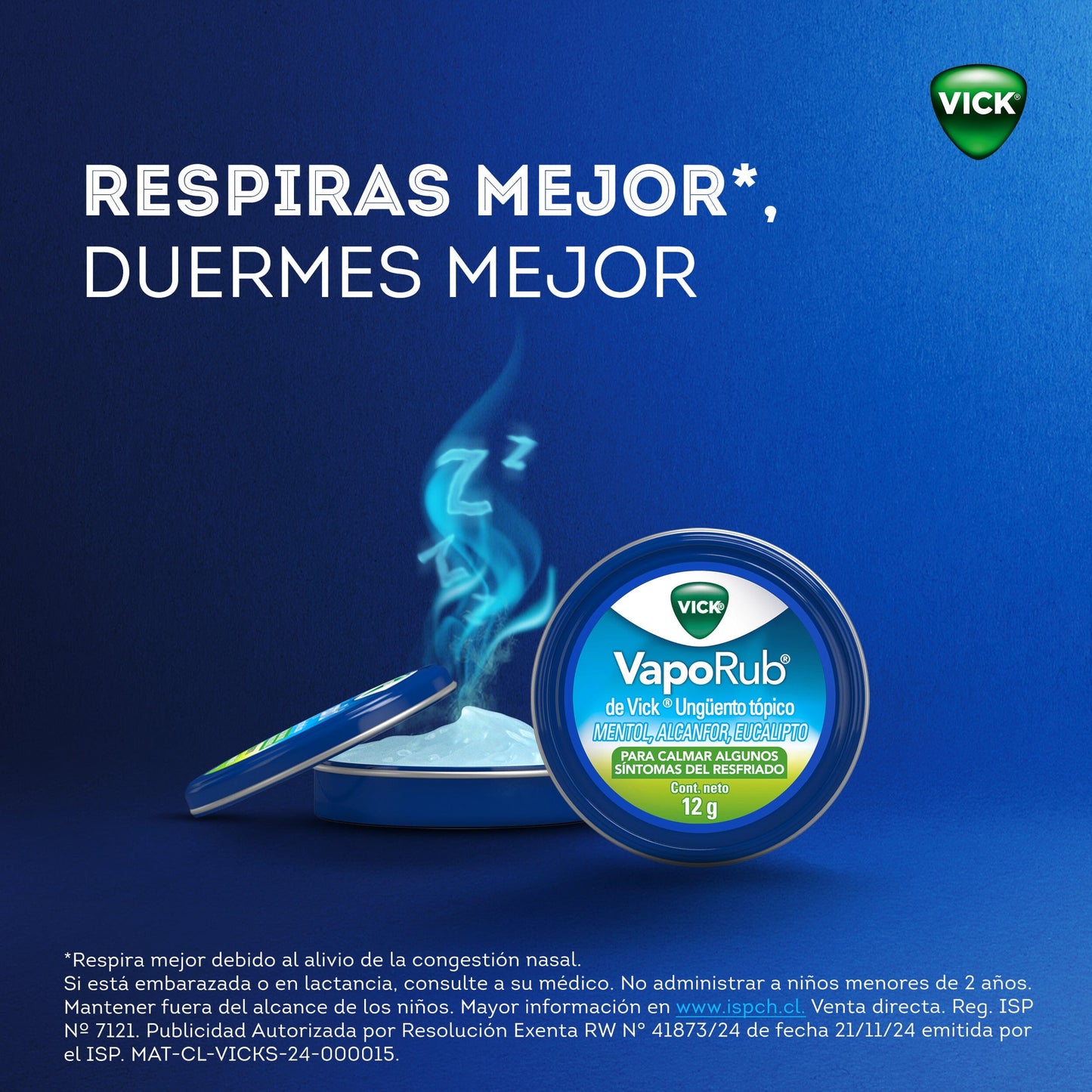 Ungüento Vick VapoRub 12g (vencimiento enero 2025) p&g 