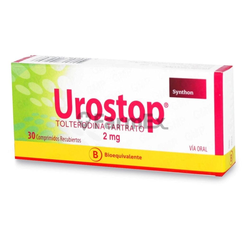 Urostop Tolterodina 2 mg x 30 comprimidos susc-1 de 5 meses Farmex-Suscripciones-Persistente 