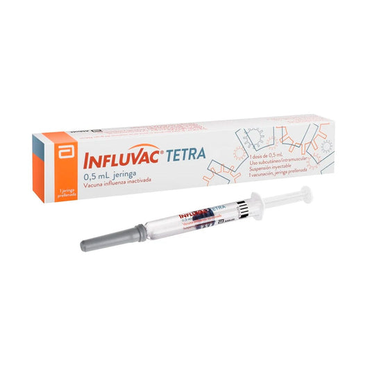 Vacuna Influvac Tetravalente 2025 contra Influenza 1 Dosis x 0.5 mL / Jeringa (Leer Descripcion de Envio) ABBOTT 