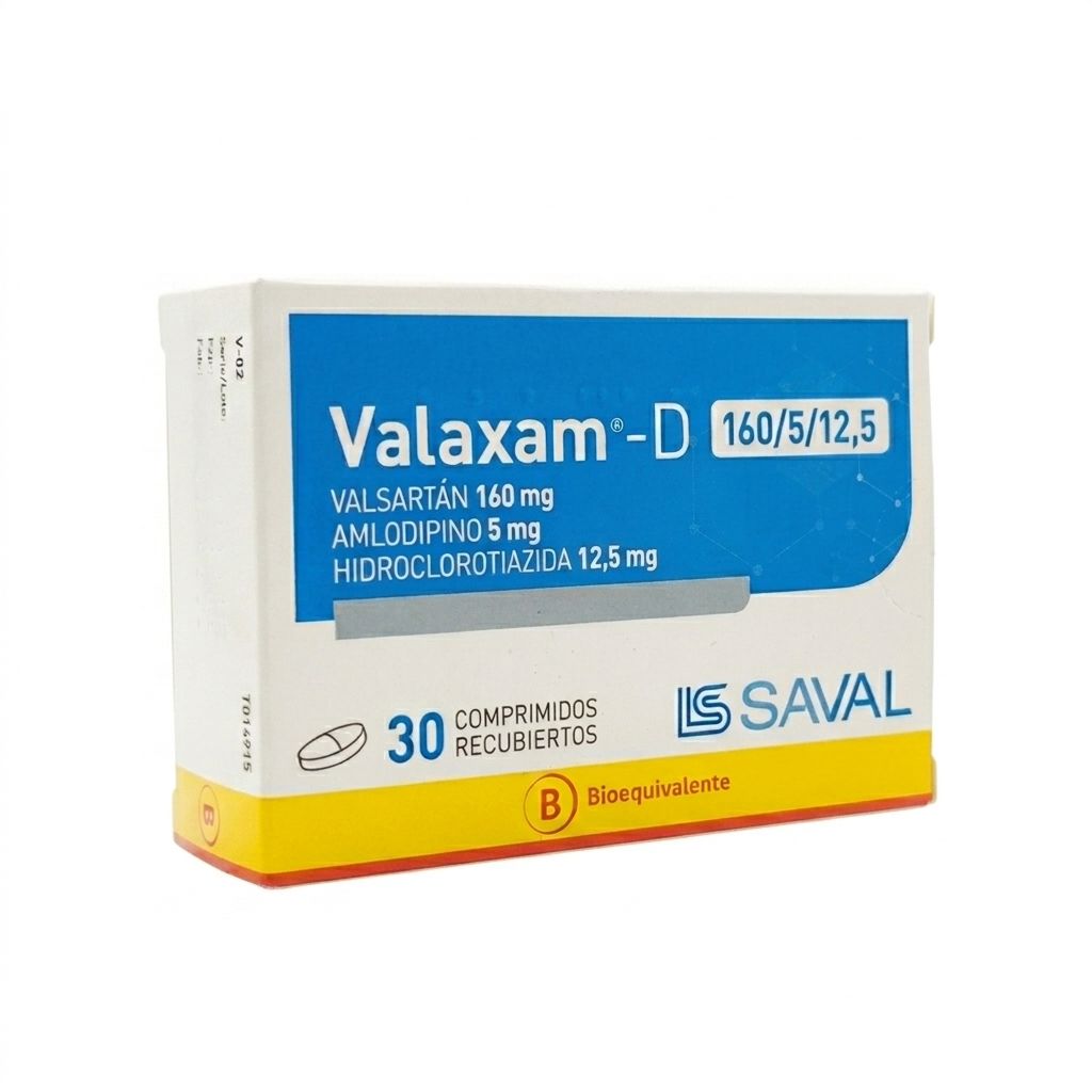 Valaxam-D 160 mg /10 mg / 12.5 mg x 30 comprimidos recubiertos LAB. SAVAL 