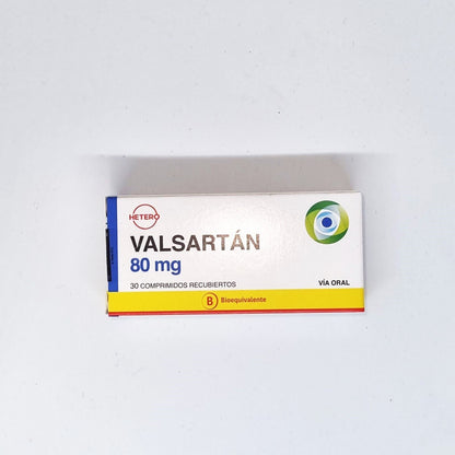 Valsartán 80 mg x 30 comprimidos "Ley Cenabast" Farmex-Pluxee-Persistente 