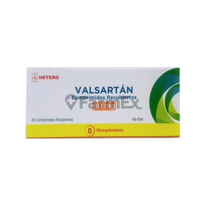 Valsartán 80 mg x 30 comprimidos "Ley Cenabast" Farmex-VidaTres-Persistente 