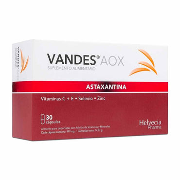 Vandes AOX Astaxantina 30 Cápsulas AlpesChemie 