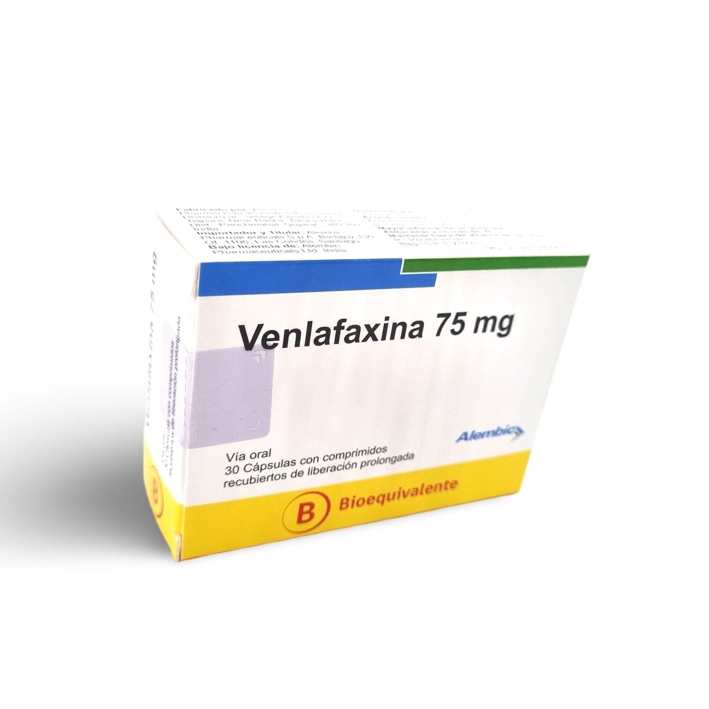 Venlafaxina 75 mg x 30 cápsulas de liberación prologada.
