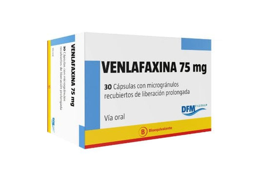 Venlafaxina 75 mg x 30 cápsulas de liberación prologada Farmex 
