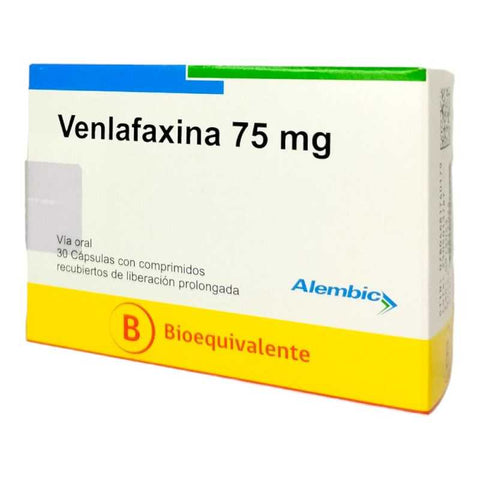 Venlafaxina 75mg x 30 Capsulas "Ley Cenabast"