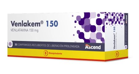 Venlakem 150 mg x 30 Comprimidos Recubiertos "Ley Cenabast" ASCEND 