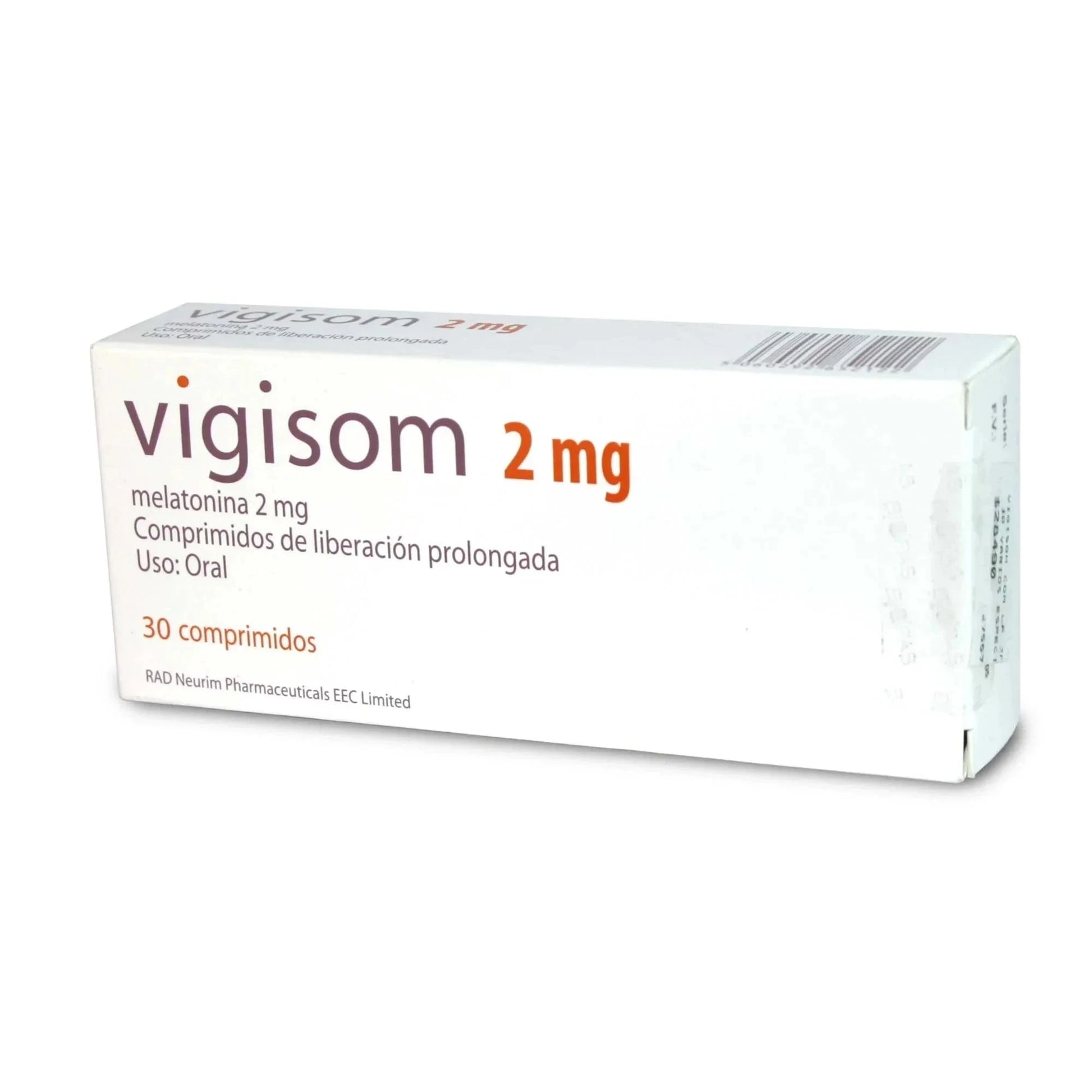 Vigisom 2 mg x 30 comprimidos de liberación prolongada. Farmex-Yapp-Programa-Boleta 