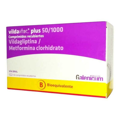 Vildavitae Plus 50/1000 mg. x 60 comprimidos recubiertos "Ley Cenabast" GALENICUM 