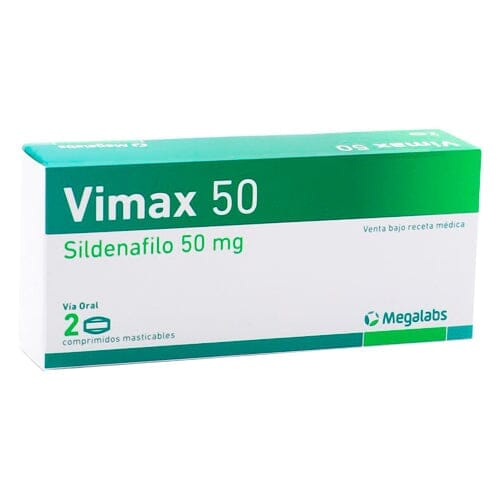 Vimax 50 mg x 2 comprimidos. Farmex-Fonasa 