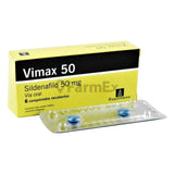 Vimax  50 mg x 6 comprimidos.