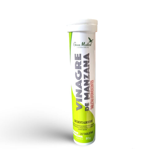 Vinagre de Manzana sabor Manzana x 20 tabletas efervecentes GREEN MEDICAL 