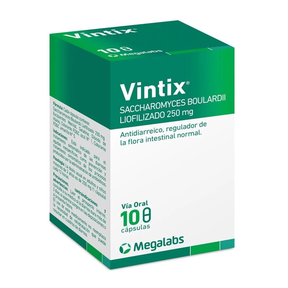 Vintix 250 mg x 10 Cápsulas Farmex-Pluxee-Persistente 