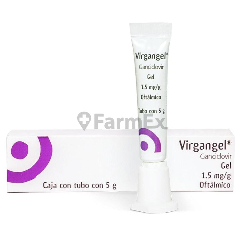 Virgan (GANCICLOVIR) 1.5 mg / g Gel Oftalmico x 5 g ( vencimiento enero 2024) Farmex-Fonasa-Persistente 