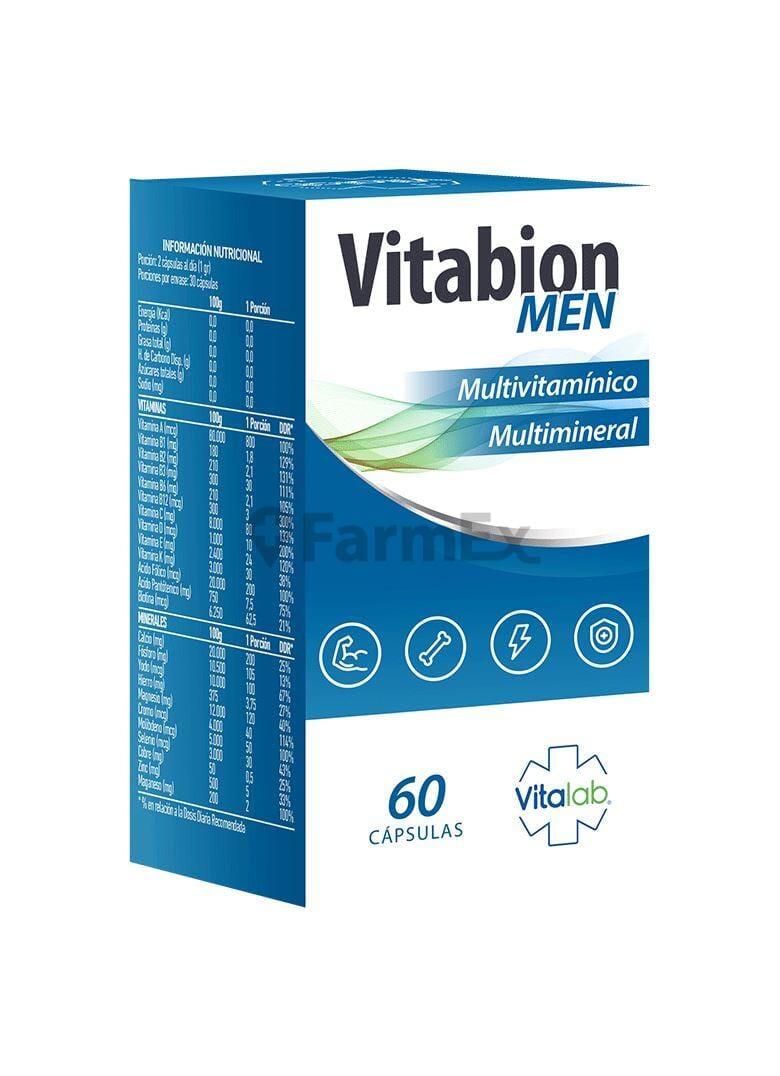 Vitabion men x 60 cápsulas Farmex-Fonasa-Persistente 