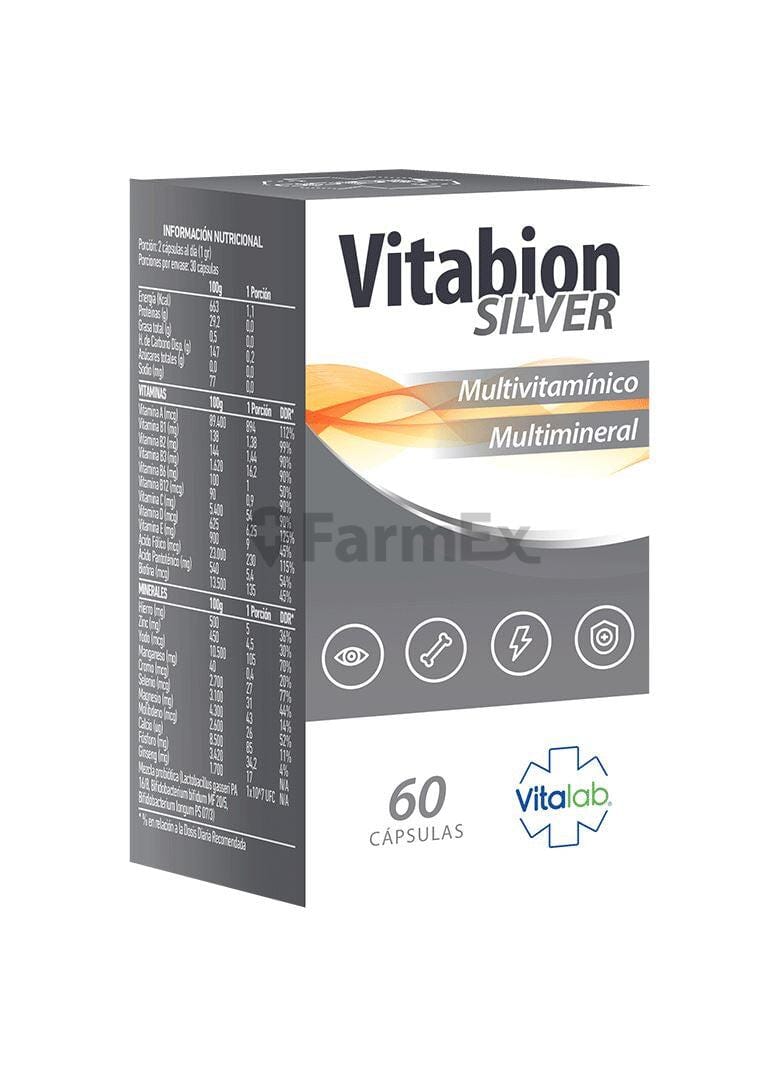 Vitabion silver x 60 cápsulas Farmex-MiaHealth-Persistente 