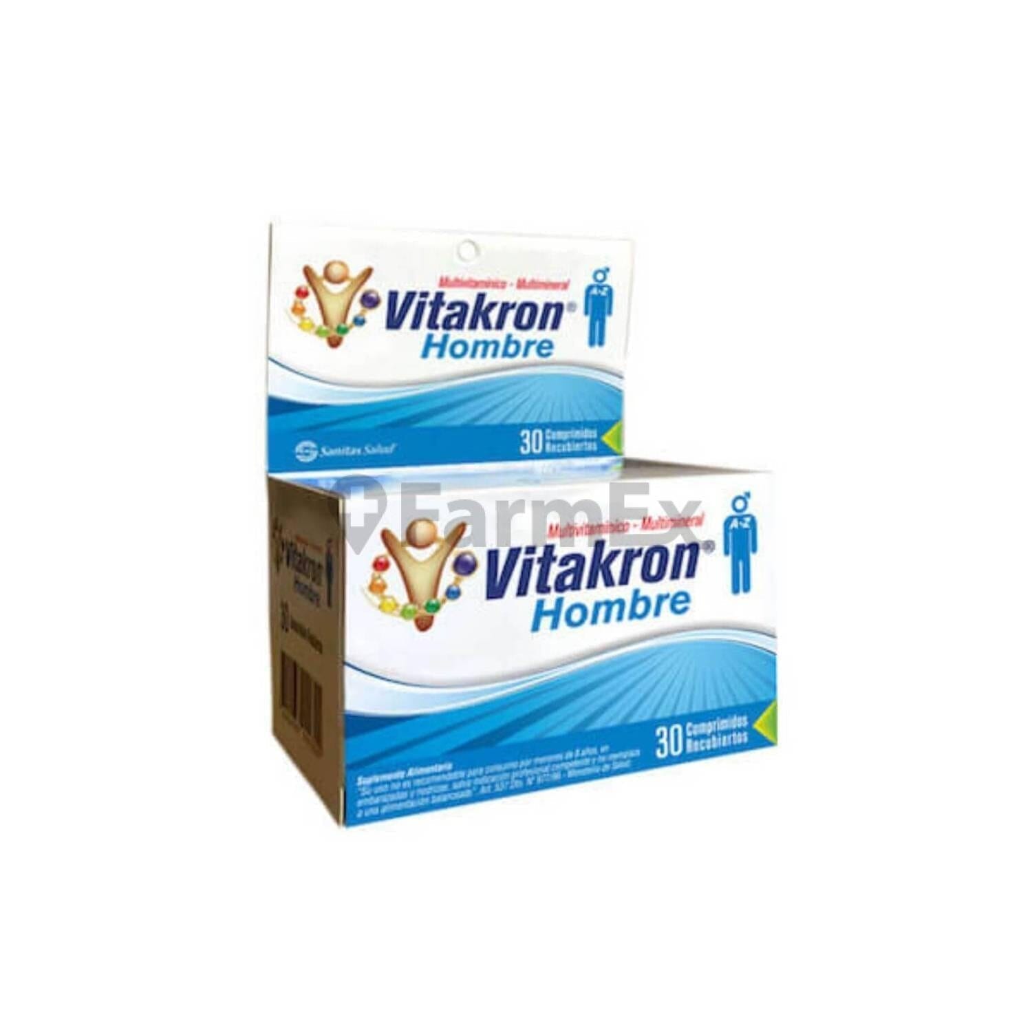 Vitakron Hombre x 30 comprimidos Farmex-Pluxee-Persistente 