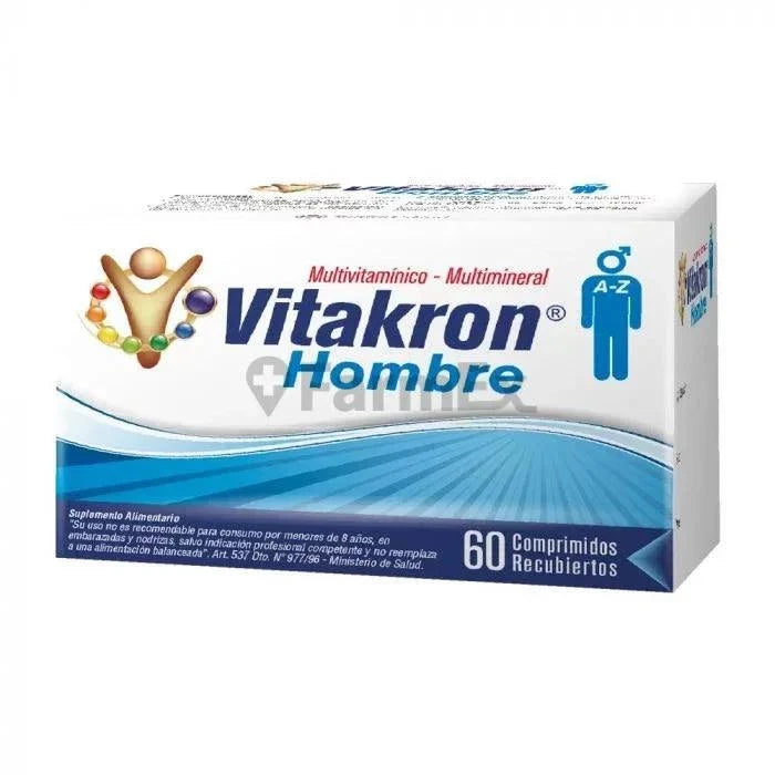 Vitakron Hombre x 60 comprimidos Farmex-Fonasa-Persistente 