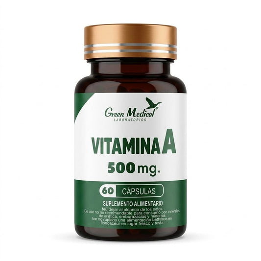 Vitamina A 500 mg x 60 cápsulas Green medical 