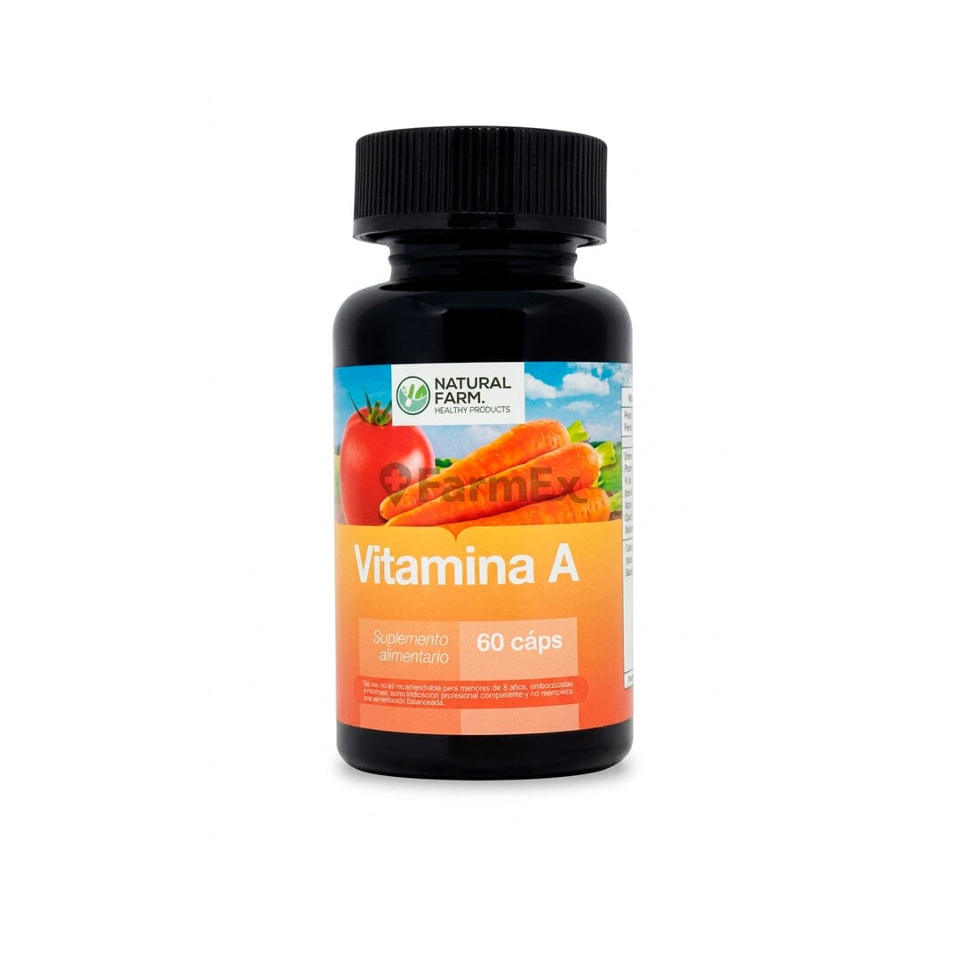 Vitamina A x 60 cápsulas Farmex-Pluxee-Persistente 
