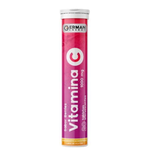 Vitamina C 1000 mg x 20 Tabletas efervescentes sabor Berries German Energy 
