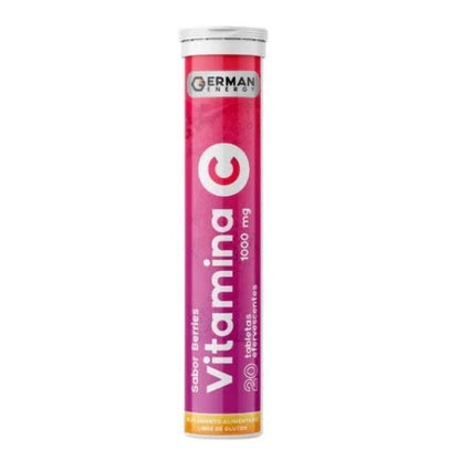 Vitamina C 1000 mg x 20 Tabletas efervescentes sabor Berries German Energy 