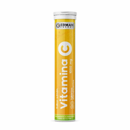 Vitamina C 1000 mg x 20 Tabletas efervescentes sabor Limon German Energy 
