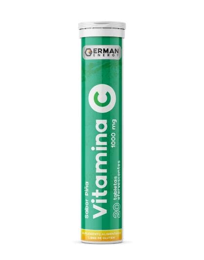 Vitamina C 1000 mg x 20 Tabletas efervescentes sabor Piña Farmex-Pluxee-Persistente 